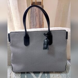 Paloma Picasso Vintage Houndstooth Tote .